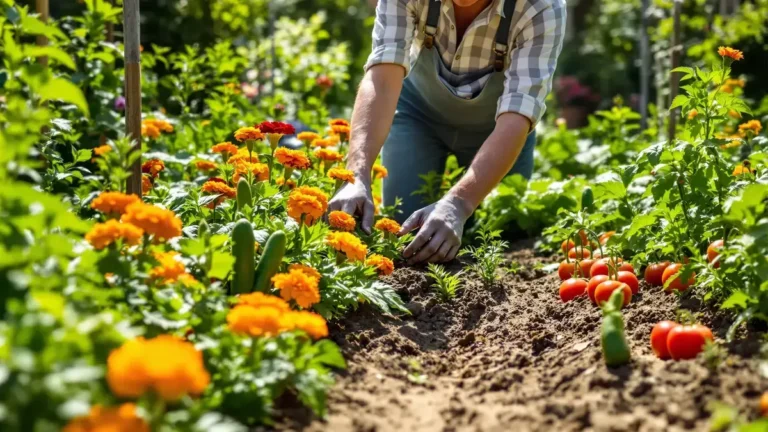 Deze groenten bij goudsbloemen planten vormt de hele zomer een natuurlijke barrière tegen ongedierte