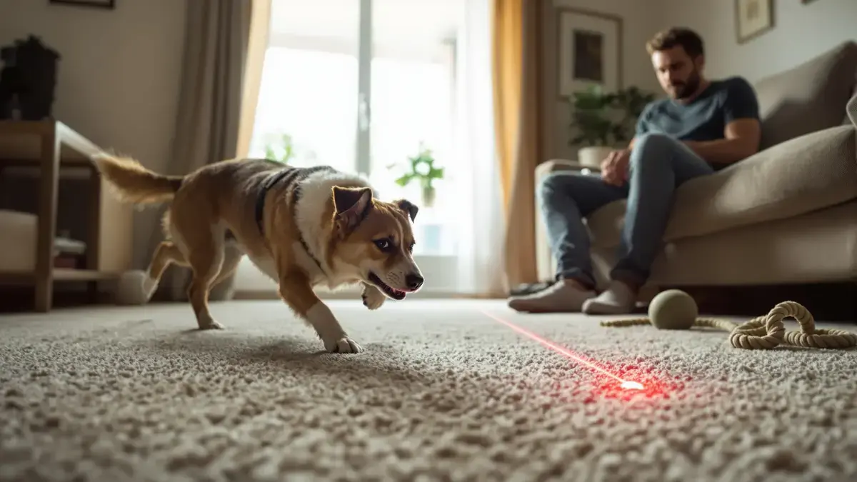 Het laserspel voor honden, een alledaagse praktijk die leidt tot onderschatte gedragsproblemen